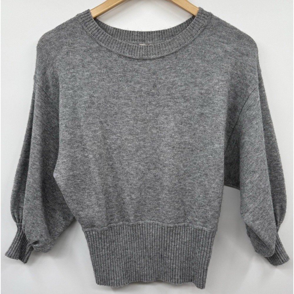 Anthropologie Moth Crewneck Balloon Dolman Sleeve Sweater XS Dainty Cottagecore